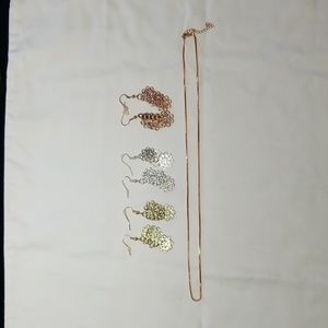 Metal flower earring lot